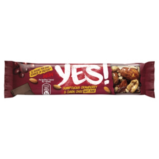 Picture of Yes Bar Cranberrry & Dark Choc 35g x24